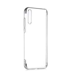 Huawei P Smart S (Y8P) Kılıf Zore Dört Köşeli Lazer Silikon Kılıf (Gri)