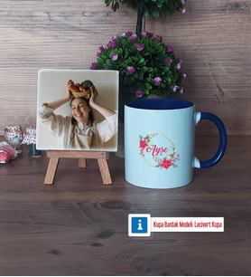 İsme Özel Doğum Günü Hediyesi Fotoğraflı Dekoratif Taş, Kupa Bardak Beyaz Hediye (Model 3)
