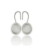 Kadir Jewellery Gümüş Kaplama Kadın Taşlı Küpe -El İşçiliği Ve Hipoalerjenik Küpe (Gri)