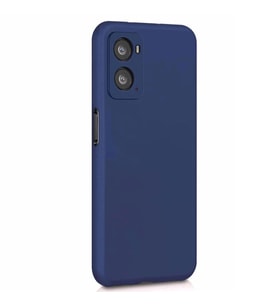 Oppo A96 Kılıf Kamera Korumalı Silikon Rubber Arka Kapak (Lacivert)