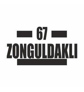 67 Zonguldaklı Araba Sticker siyah 16x9 CM (Siyah)