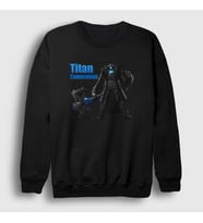 Presmono Unisex Beyaz Titan Cameraman Skibidi Toilet Sweatshirt 482521tt (Siyah)