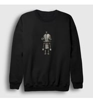 Presmono Unisex Beyaz Josef Oyun Machinarium Sweatshirt 509888tt (Siyah)