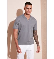 Buratti Slim Fit Pamuklu Polo T Shirt Erkek POLO 5902141 (A.HAKI)