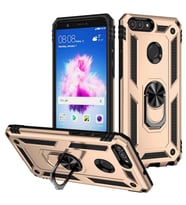 Huawei P Smart Kılıf Yüzüklü Zırh Tank Vega (Gold)