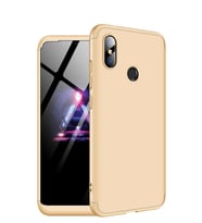 Microsonic Xiaomi Redmi Note 6 Pro Kılıf Double Dip 360 Protective (Gold)