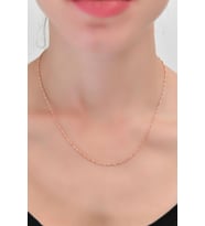 Singapur Zincir Modeli Gümüş Kolye (Rose)