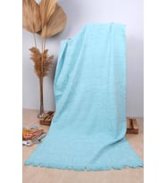 %100 Pamuk 70x150 Yazı Jakarlı Plaj Havlusu