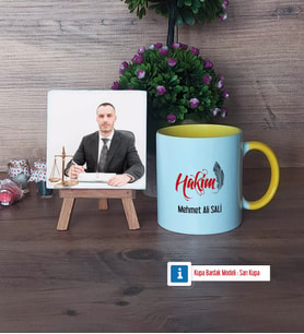 Hakim Fotoğraflı Dekoratif Taş, Kupa Bardak Beyaz Hediye (Model 7)