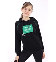 Toontoy Kız Çocuk Baskılı Sweatshirt (Siyah)