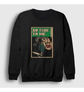 Presmono Unisex Beyaz No Time Billie Eilish Sweatshirt 154451tt (Siyah)