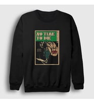 Presmono Unisex Beyaz No Time Billie Eilish Sweatshirt 154451tt (Siyah)