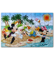 Cakapuzzle Donald Duck Daisy Duck Mickey Mouse Minnie Puzzle Yapboz MDF (Ahşap) (255 Parça)