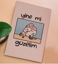 BK Gift Esprili Tasarım Serisi Sert Kapaklı Pudra Pembesi Defter, Arkadaşa Hediye, Yeni İş Hediyesi, Doğum Günü Hediyesi, Anı Defteri (Model 6)