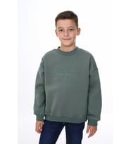 Toontoy Erkek Çocuk Nakışlı Sweatshirt (Yeşil)