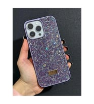 İphone 14 Pro Max Uyumlu Sw İnce Taşlı Elmas Işıltılı Telefon Kılıfı