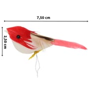 Tüylü Yapay Kuş, 7,50 cm - 1 Adet (STD)