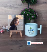 Coğrafya Öğretmeni Fotoğraflı Dekoratif Taş, Kupa Bardak Beyaz Hediye Öğretmenler Günü Hediyesi (Model 12)