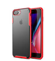 Microsonic Apple iPhone 8 Plus Kılıf Frosted Frame (Kırmızı)