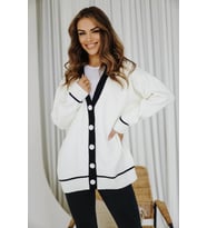 BADU KADIN GİYİM BASIC HIRKA (Beyaz)