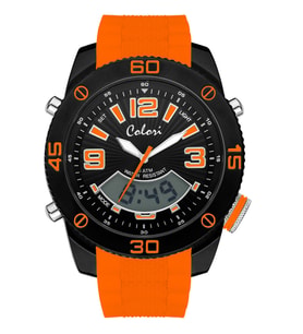 Colori 5-Cld023 52Mm Erkek Kol Saati (Siyah - Turuncu)