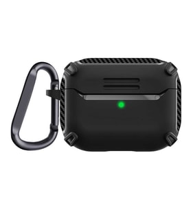 Apple Airpods Pro Uyumlu Kılıf Karbonfiber TPU Silikon Uyumlu Kılıf 26 (Siyah)