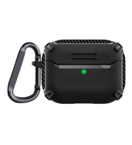 Apple Airpods Pro Uyumlu Kılıf Karbonfiber TPU Silikon Uyumlu Kılıf 26 (Siyah)