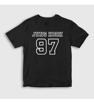 Presmono Unisex Çocuk Beyaz 97 K Pop Jungkook Bts T-Shirt 272587tt (Siyah)