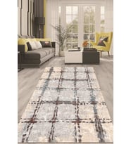 Dijital Kaymaz Taban Yıkanabilir Modern Renkli Salon Halısı Mutfak Halısı Yolluk ND-HT-261 (Krem)