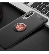 Xiaomi Mi A3 Kılıf Yüzüklü Magnetli Ravel Case (Siyah-Rose Gold)