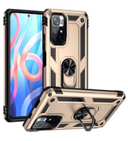 Xiaomi Redmi Note 11 5G Kılıf Vega Yüzüklü Standlı Zırh Kılıf (Gold)