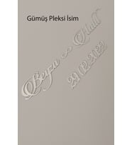 Çerçeveler için Pleksi İsimlik ve Tarih! Parlak Pleksi İsimlik ve Tarihlikler! (Gümüş)