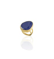 Kadir Jewellery 22 Ayar Altın Kaplama Kadın Fosil Taşlı Yüzük (Parlement)