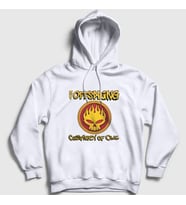 Presmono Unisex Gri Conspiracy The Offspring Kapüşonlu Sweatshirt 177313tt (Beyaz)