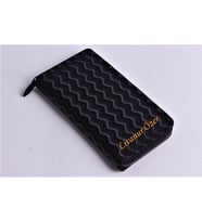 KİŞİYE ÖZEL WAVE MODEL TELEFON BÖLMELİ CÜZDAN (Siyah)