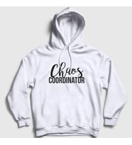 Presmono Unisex Beyaz Chaos Coordinator Ofis Beyaz Yaka Kapüşonlu Sweatshirt 463760tt (Beyaz)