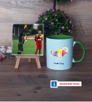 Hakem Fotoğraflı Dekoratif Taş, Kupa Bardak Beyaz Hediye (Model 14)
