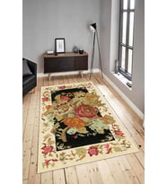 Dijital Baskılı Yıkanabilir Kaymaz Modern Renkli Salon Halısı Mutfak Halısı Yolluk ND-HY-1422 (Bej)