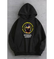 Special Agent Baskılı Oversize Sweatshirt (Siyah)