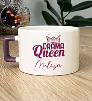 Kişiye Özel Drama Queen Hediye Lüks Fincan Sevgiliye Arkadaşa Hediye (Mor)
