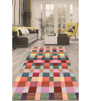 Dijital Kaymaz Taban Yıkanabilir Modern Renkli Salon Halısı Mutfak Halısı Yolluk ND-HT-774 (Çok Renkli)