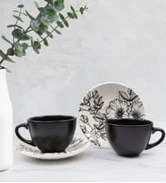 2'li Çay ve Kahve Fincanı Takımı (Siyah)