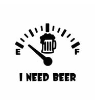 I Need Beer Araba Sticker  siyah 18x16 CM (Siyah)