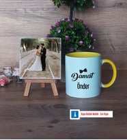 Damat Fotoğraflı Dekoratif Taş, Kupa Bardak Beyaz Hediye (Model 7)