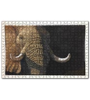 Cakapuzzle İhtiyar Fil Yakın Çekim  Puzzle Yapboz MDF (Ahşap) (500 Parça)