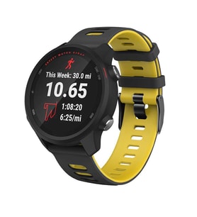 Xiaomi Watch S1 -S1 Active -Mi Watch -Watch Color 22mm Uyumlu Stride Çift Renkli Silikon Kordon (Siyah - Sarı)