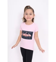 Toontoy Kız Çocuk Flamingo Baskılı Tişört (Pembe)