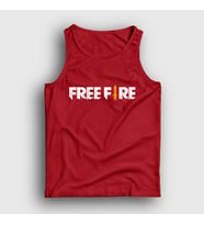 Presmono Unisex Beyaz Logo Free Fire Atlet 233358tt (Kırmızı)