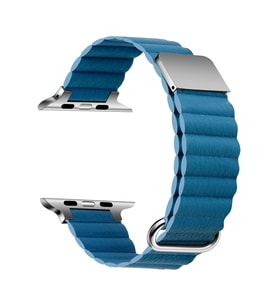 Apple Watch 7 41mm KRD-78 Suni Deri Kordon (Mavi)
