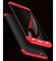 Xiaomi Mi 5s Kılıf Zore Ays Full Koruma Kılıf (Siyah-Kırmızı)